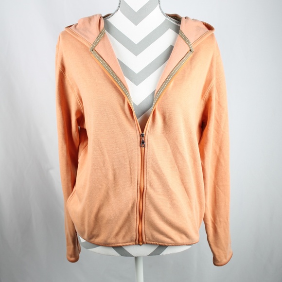 Horny Toad Jackets & Blazers - Horny Toad Zip-front Hooded Jacket Orange Large